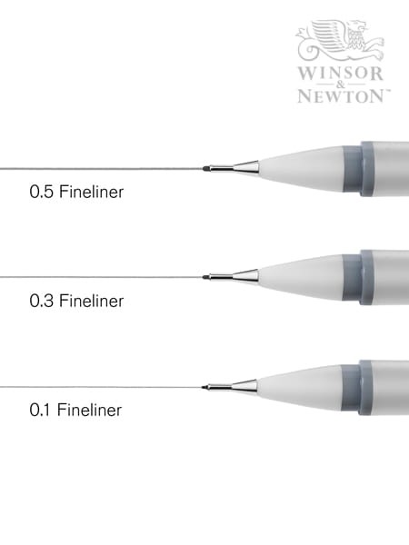 Zestaw cienkopisów Fineliner Cool Grey Winsor &amp; Newton 3 szt