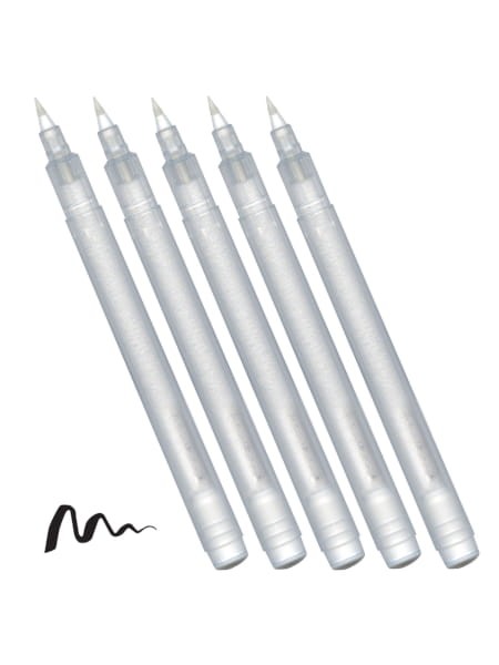 Zestaw 5 pustych pisaków pędzelkowych Kuretake KARAPPO PEN - Fine Brush