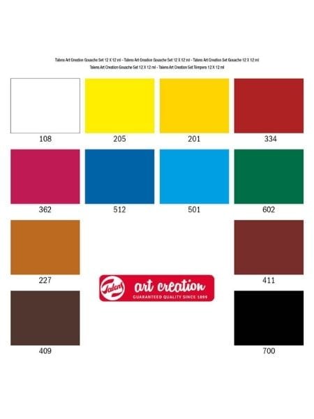 Zestaw farb Gouache Art Creation Talens 12x12 ml