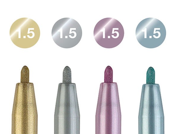 Zestaw Pitt Artist Pen Hand Lettering METALICZNE Faber-Castell 4 szt