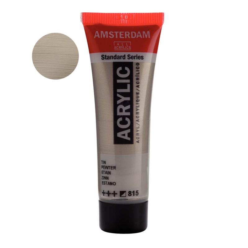 Farba akrylowa Amsterdam Acrylic 20 ml - 815 Pewter metallic