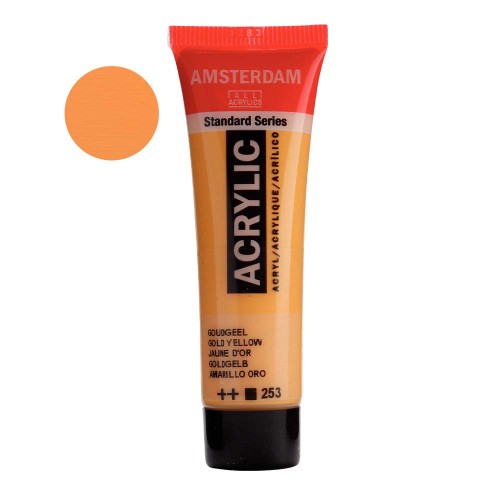 Farba akrylowa Amsterdam Acrylic 20 ml - 253 Gold yellow