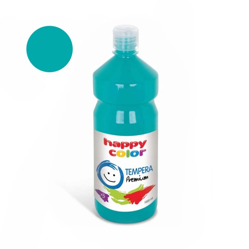 Farba plakatowa Tempera Premium Happy Color 1000ml - 39 Turkusowy