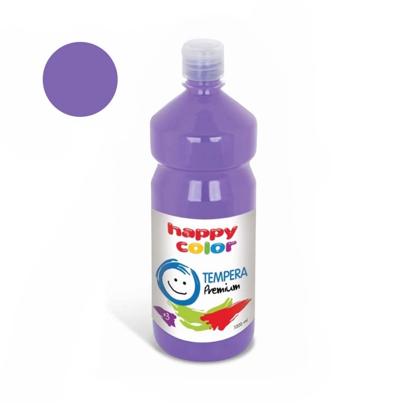 Farba plakatowa Tempera Premium Happy Color 1000ml - 62 Lawendowy