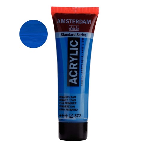 Farba akrylowa Amsterdam Acrylic 20 ml - 572 Primary cyan