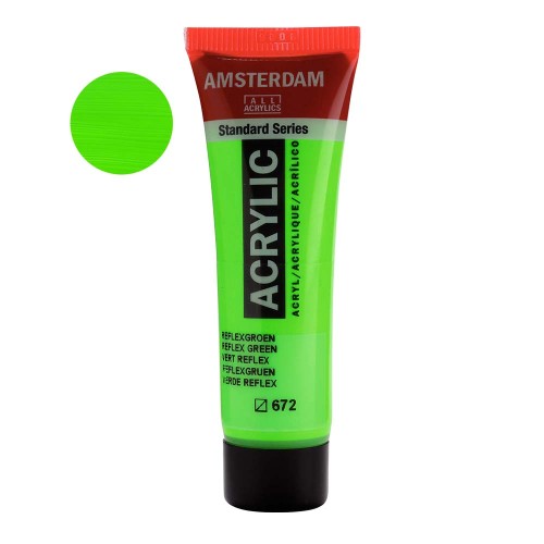 Farba akrylowa Amsterdam Acrylic 20 ml - 672 Reflex green