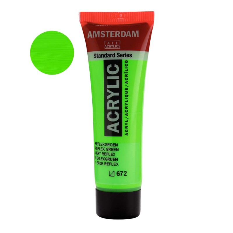 Farba akrylowa Amsterdam Acrylic 20 ml - 672 Reflex green