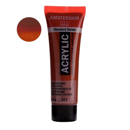 Farba akrylowa Amsterdam Acrylic 20 ml - 411 Burnt sienna