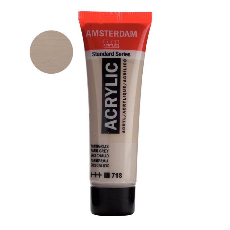 Farba akrylowa Amsterdam Acrylic 20 ml - 718 Warm grey