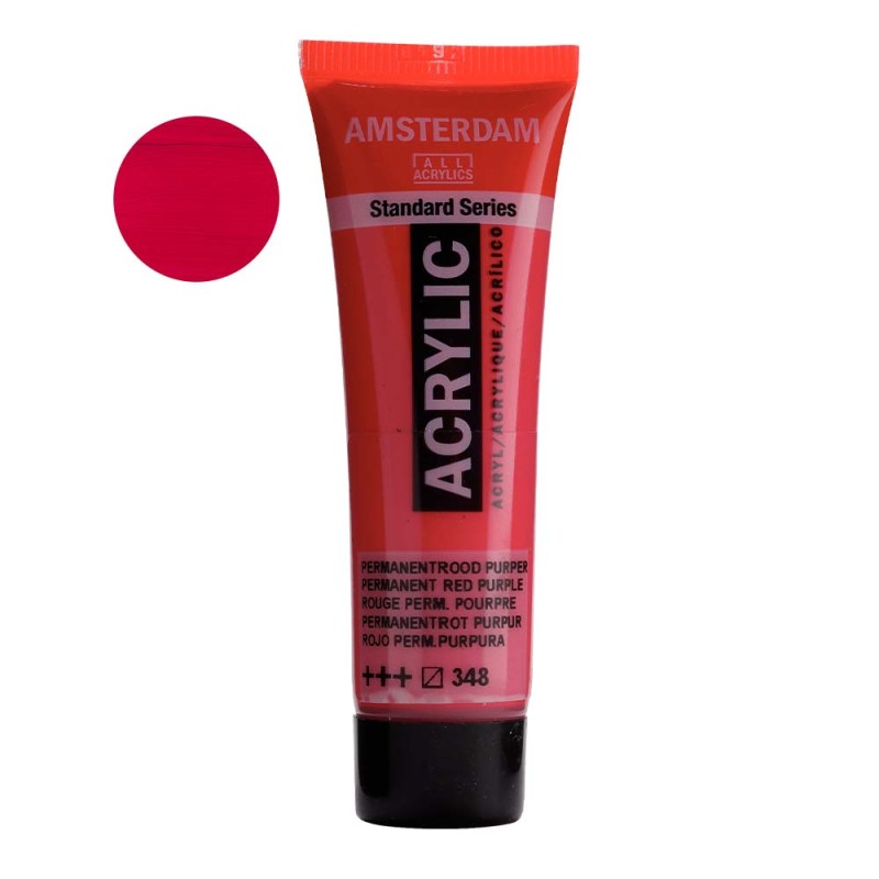 Farba akrylowa Amsterdam Acrylic 20 ml - 348 Permanent red purple