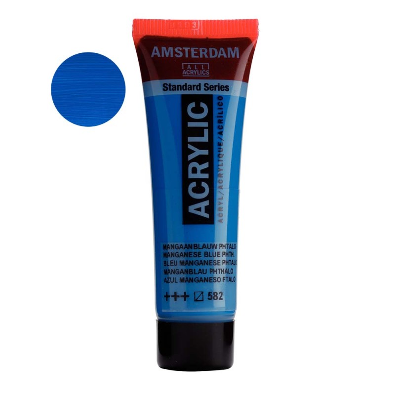 Farba akrylowa Amsterdam Acrylic 20 ml - 582 Manganese blue phthalo