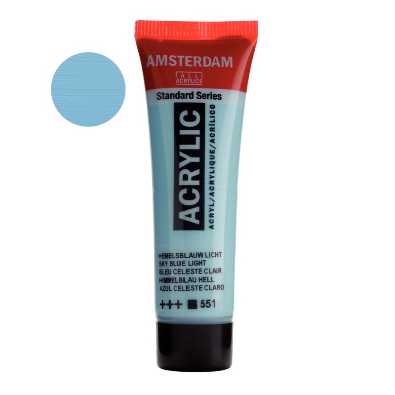 Farba akrylowa Amsterdam Acrylic 20 ml - 551 Sky blue light