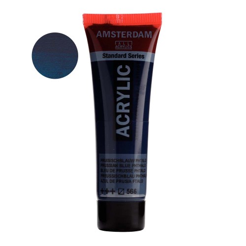 Farba akrylowa Amsterdam Acrylic 20 ml - 566 Prussian blue (phthalo)