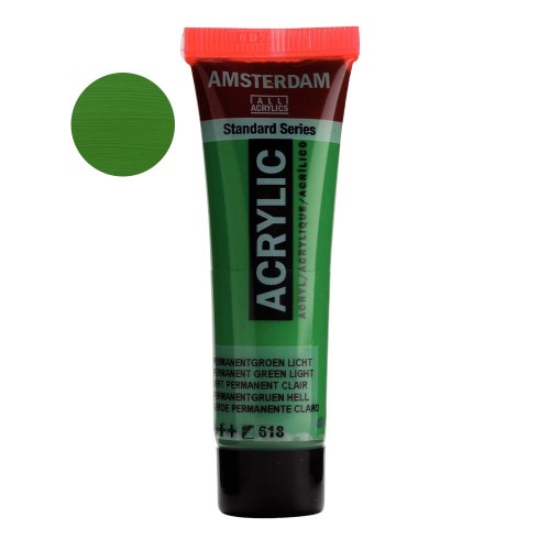 Farba akrylowa Amsterdam Acrylic 20 ml - 618 Permanent green light