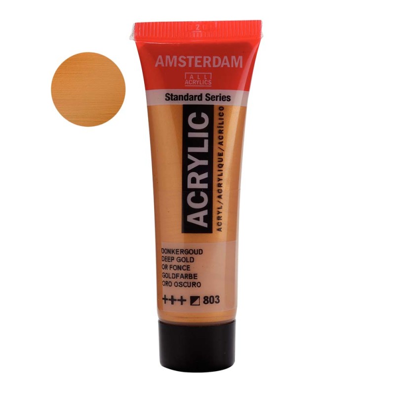 Farba akrylowa Amsterdam Acrylic 20 ml - 803 Deep gold metallic