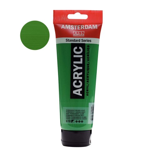 Farba akrylowa Amsterdam Acrylic 250 ml - 618 permanent green light