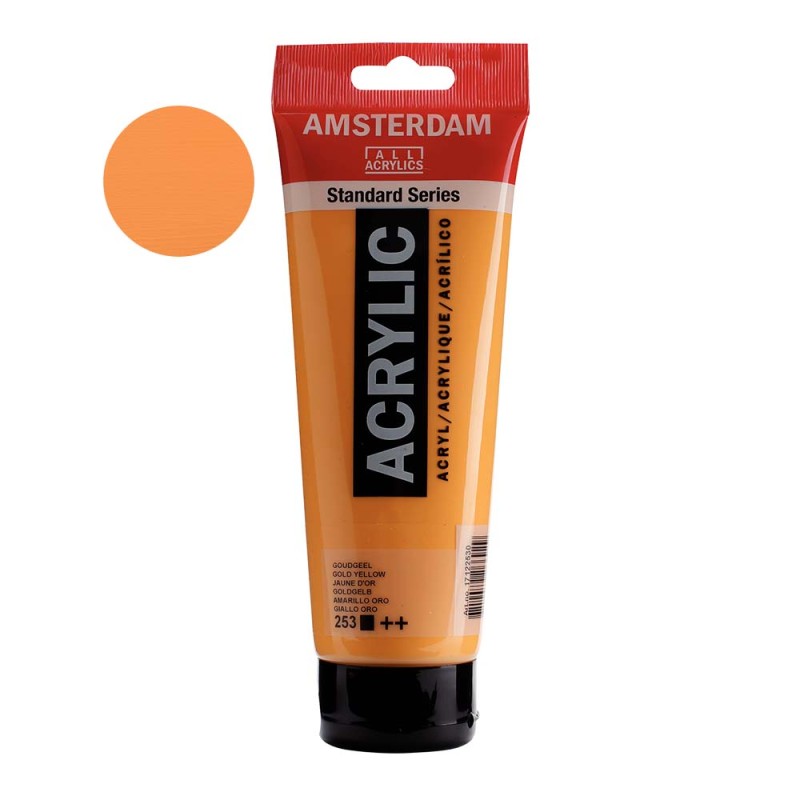 Farba akrylowa Amsterdam Acrylic 250 ml - 253 gold yellow