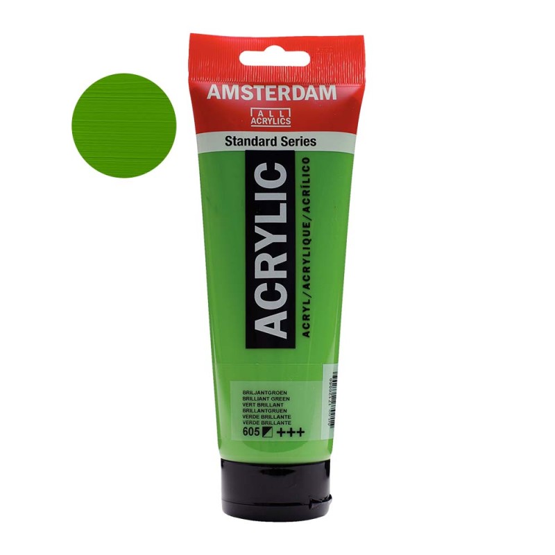 Farba akrylowa Amsterdam Acrylic 250 ml - 605 brilliant green