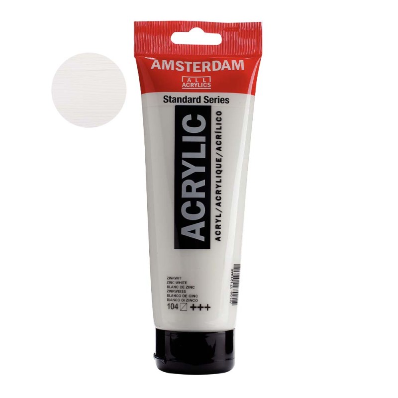 Farba akrylowa Amsterdam Acrylic 250 ml - 104 Zinc white
