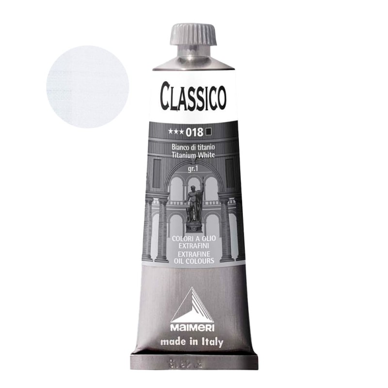 Farba olejna Maimeri Classico 60 ml - 018 Titanium White