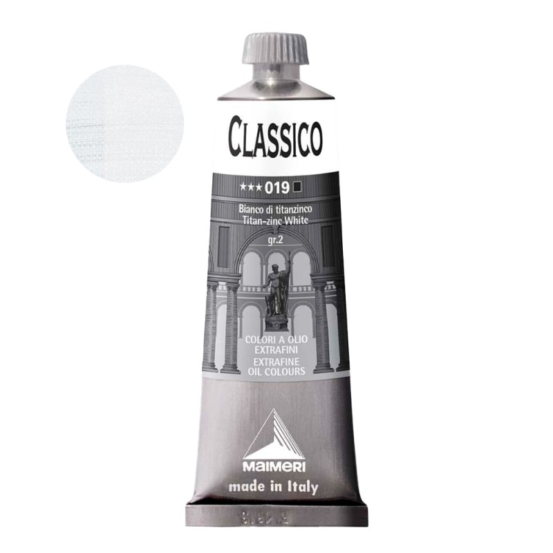 Farba olejna Maimeri Classico 60 ml - 019 Titan-zinc White