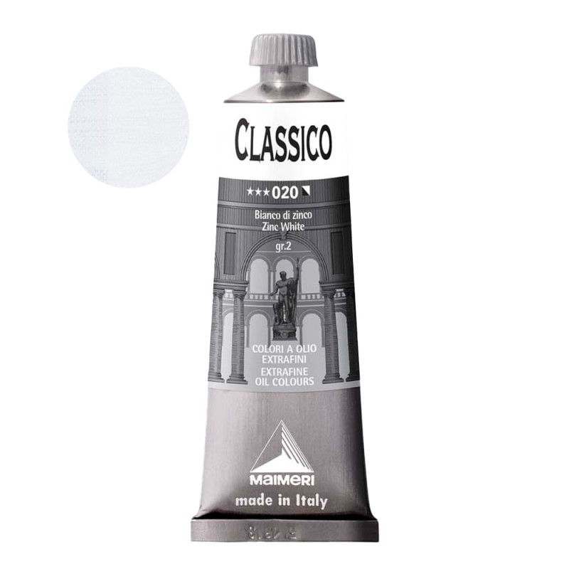Farba olejna Maimeri Classico 60 ml - 020 Zinc White