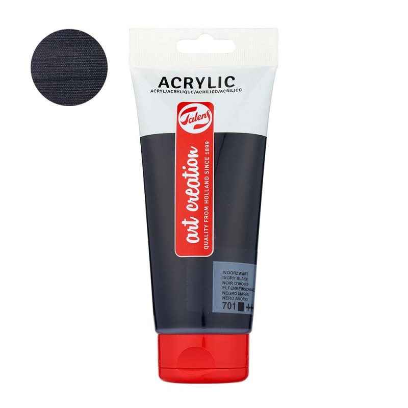 Farba akrylowa Art Creation Acrylic 200 ml - 701 Ivory Black