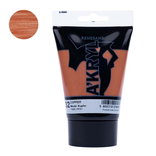 Farba akrylowa Renesans A'kryl 100 ml - 32 Miedź