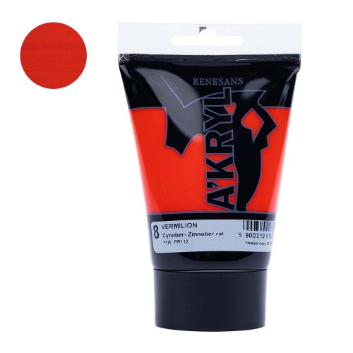 Farba akrylowa Renesans A'kryl 100 ml - 08 Cynober