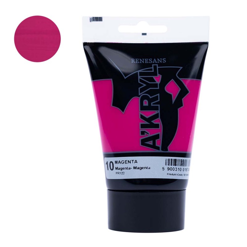Farba akrylowa Renesans A'kryl 100 ml - 10 Magenta