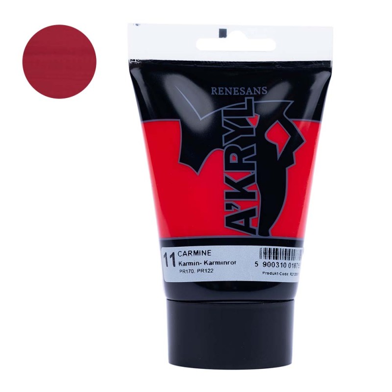 Farba akrylowa Renesans A'kryl 100 ml - 11 Karmin
