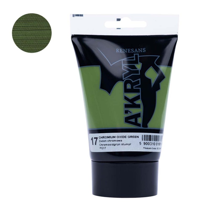 Farba akrylowa Renesans A'kryl 100 ml - 17 Zieleń Chromowa