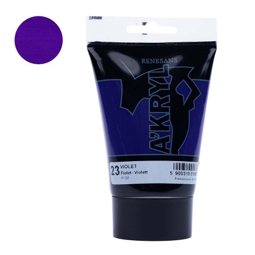Farba akrylowa Renesans A'kryl 100 ml - 23 Fiolet