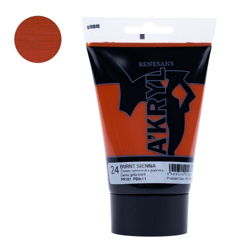 Farba akrylowa Renesans A'kryl 100 ml - 24 Siena palona