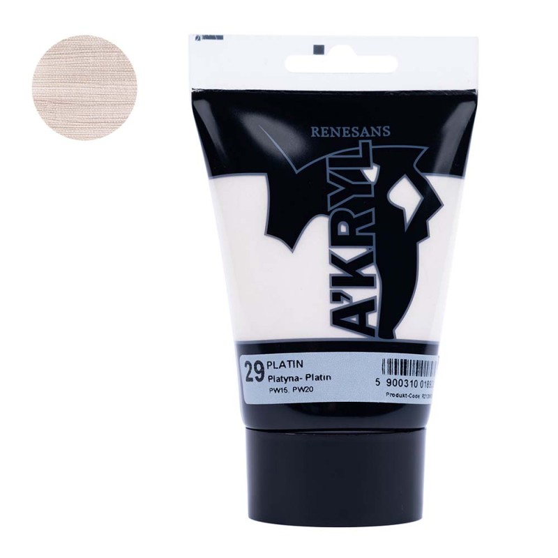 Farba akrylowa Renesans A'kryl 100 ml - 29 Platyna