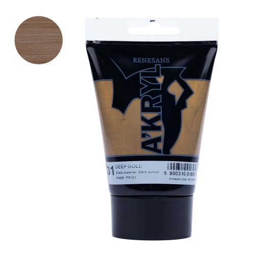 Farba akrylowa Renesans A'kryl 100 ml - 31 Złoto ciemne