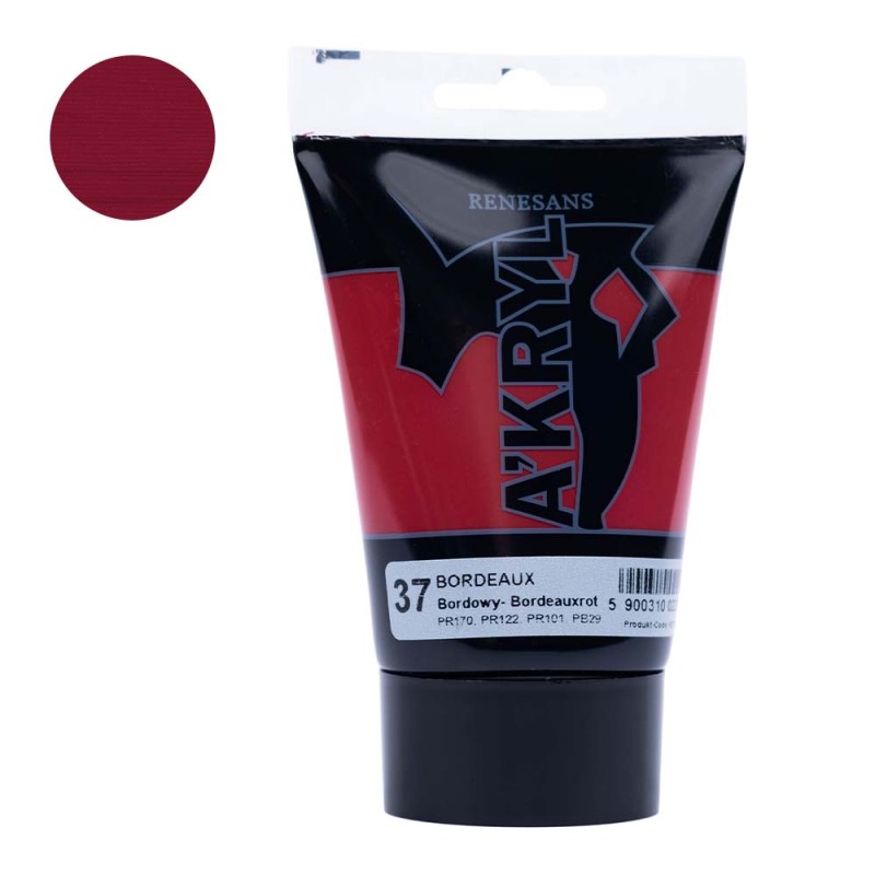 Farba akrylowa Renesans A'kryl 100 ml - 37 Bordowy