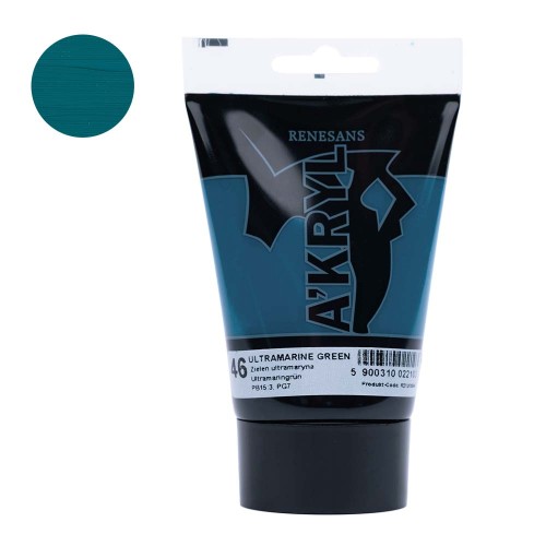 Farba akrylowa Renesans A'kryl 100 ml - 46 Zieleń ultramaryna