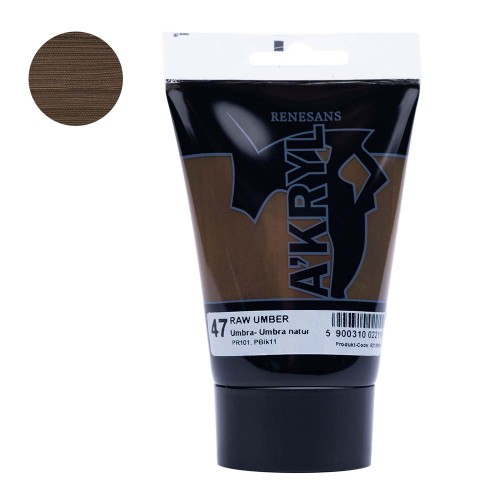 Farba akrylowa Renesans A'kryl 100 ml - 47 Umbra naturalna