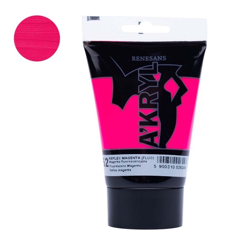 Farba akrylowa Renesans A'kryl 100 ml - 52 Magenta fluorescencyjna