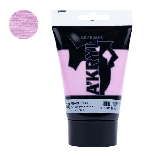 Farba akrylowa Renesans A'kryl 100 ml - 60 Róż perłowy