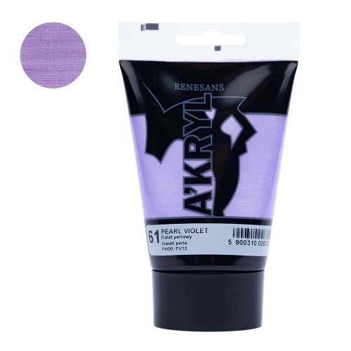 Farba akrylowa Renesans A'kryl 100 ml - 61 Fiolet perłowy