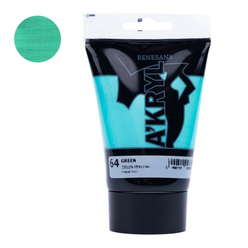 Farba akrylowa Renesans A'kryl 100 ml - 64 Zieleń perłowa