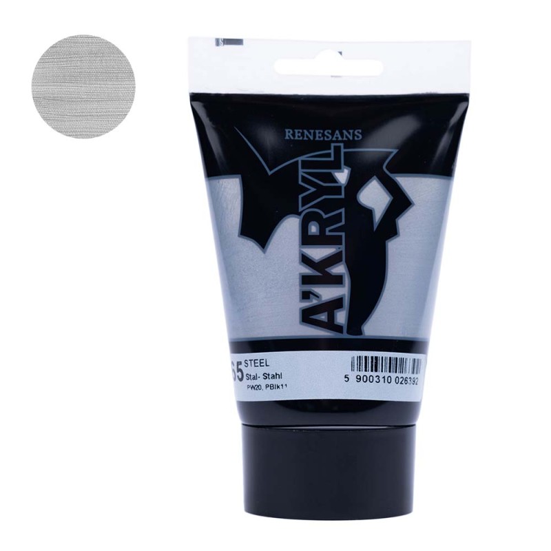 Farba akrylowa Renesans A'kryl 100 ml - 65 Stal