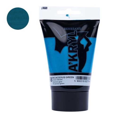Farba akrylowa Renesans A'kryl 100 ml - 68 Zieleń mikowa