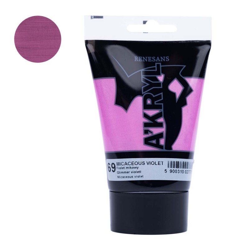 Farba akrylowa Renesans A'kryl 100 ml - 69 Fiolet mikowy