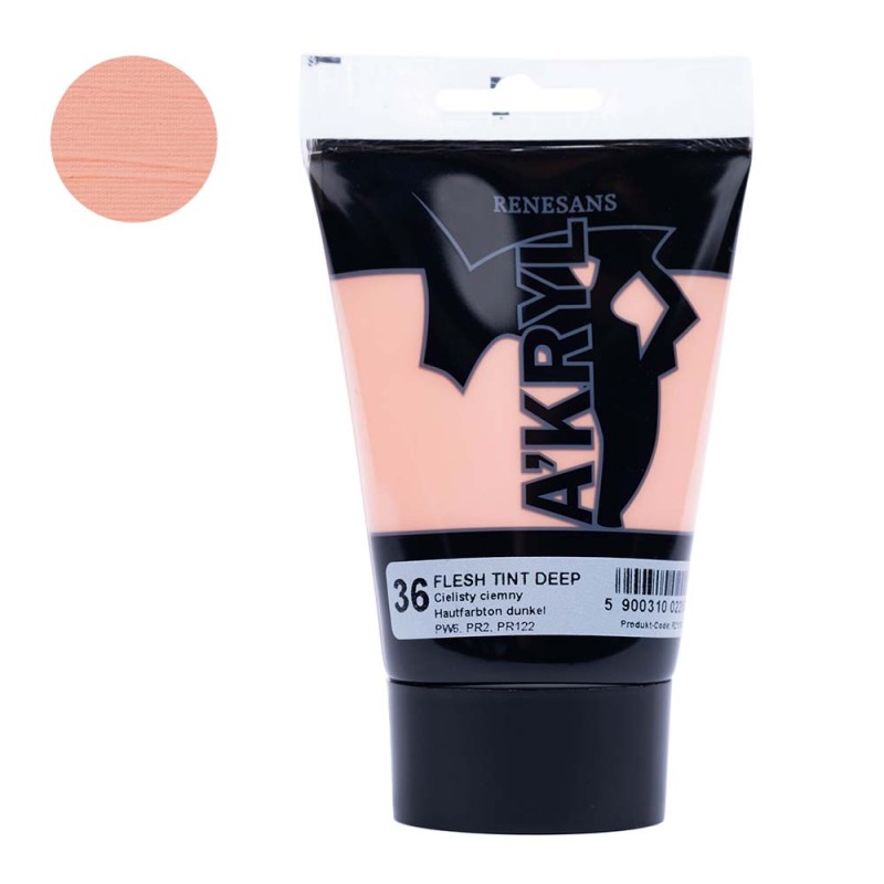 Farba akrylowa Renesans A'kryl 100 ml - 36 Cielisty ciemny