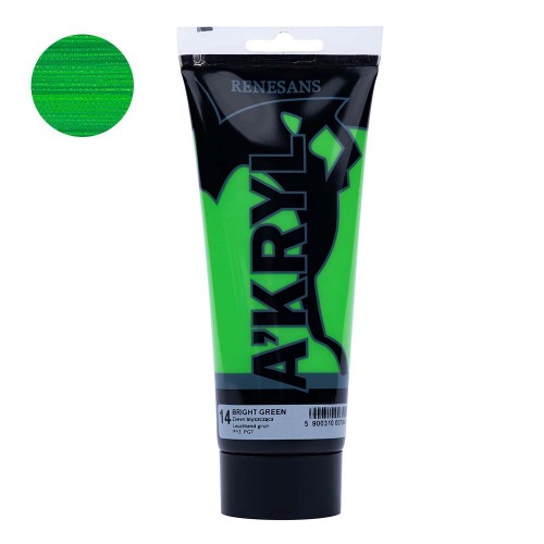 Farba akrylowa Renesans A'kryl 200 ml - 14 Zieleń błyszcząca