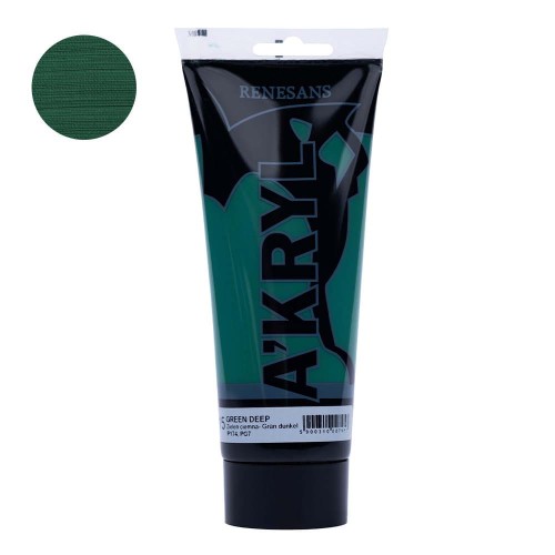 Farba akrylowa Renesans A'kryl 200 ml - 15 Zieleń Ciemna