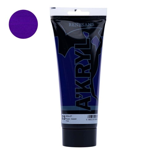 Farba akrylowa Renesans A'kryl 200 ml - 23 Fiolet